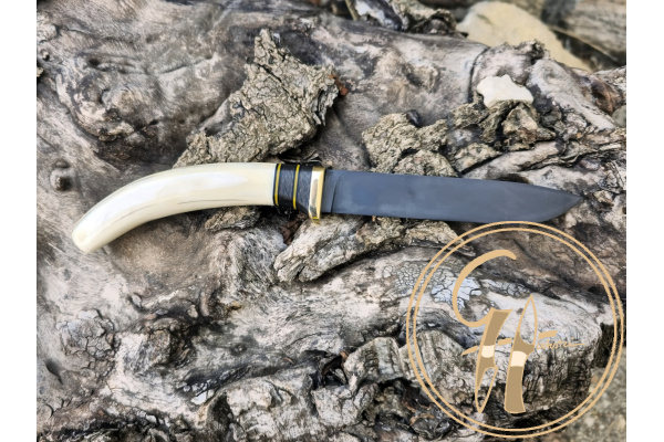 tusk_pdv_coating_sb1_niolox_brass_bolster_brass_carbon_inlay_warthog_tusk_handle1